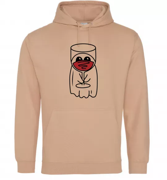 Мужская толстовка (худи) Привид з вином Песочный фото