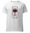 Чоловіча преміум футболка Привид з вином Білий фото