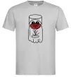Мужская футболка Привид з вином Серый фото
