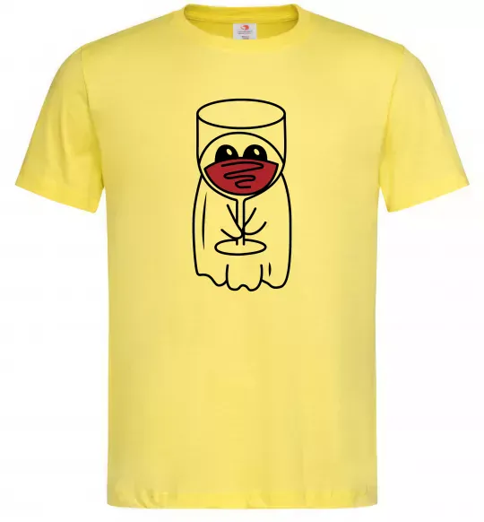 Мужская футболка Привид з вином Лимонный фото