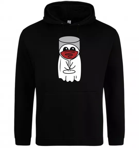 Женская толстовка (худи) Привид з вином Черный фото