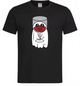Мужская футболка Привид з вином Черный фото