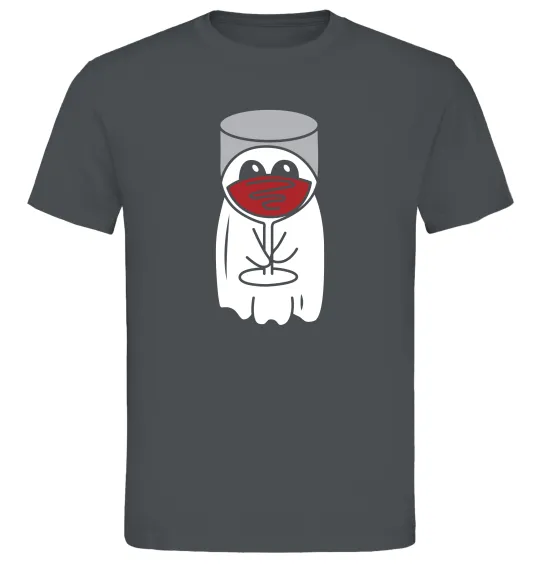 Мужская футболка Привид з вином Графит фото