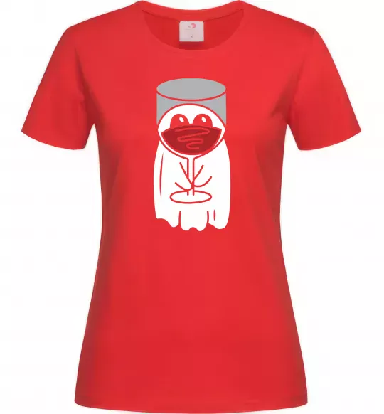 Женская футболка Привид з вином Красный фото