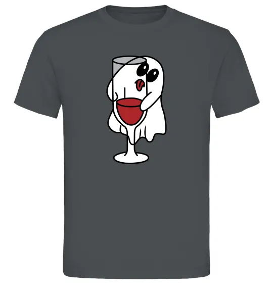 Мужская футболка Привид з вином пара Графит фото