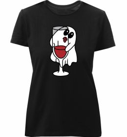 Женская премиум футболка Привид з вином пара