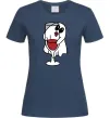 Жіноча футболка Привид з вином пара Темно-синій фото