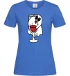 Жіноча футболка Привид з вином пара Яскраво-синій фото