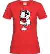Жіноча футболка Привид з вином пара Червоний фото