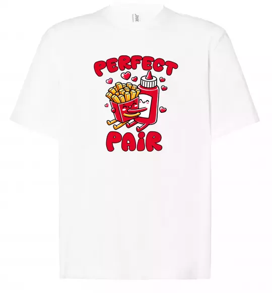 Футболка Оверсайз Кетчуп з картоплею Білий фото