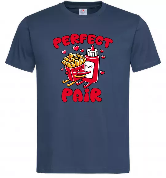 Мужская футболка Кетчуп з картоплею Темно-синий фото