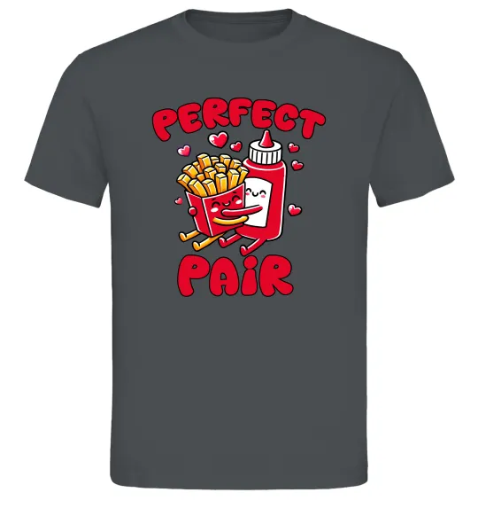 Мужская футболка Кетчуп з картоплею Графит фото