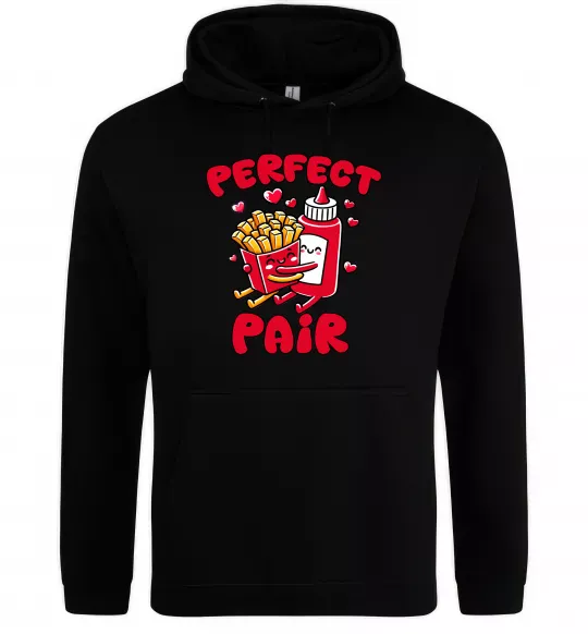 Жіноча толстовка (худі) Картопля з кетчупом Чорний фото