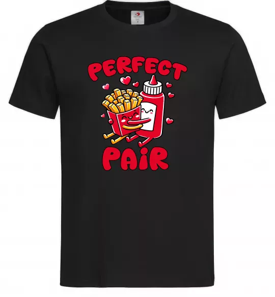 Мужская футболка Картопля з кетчупом Черный фото