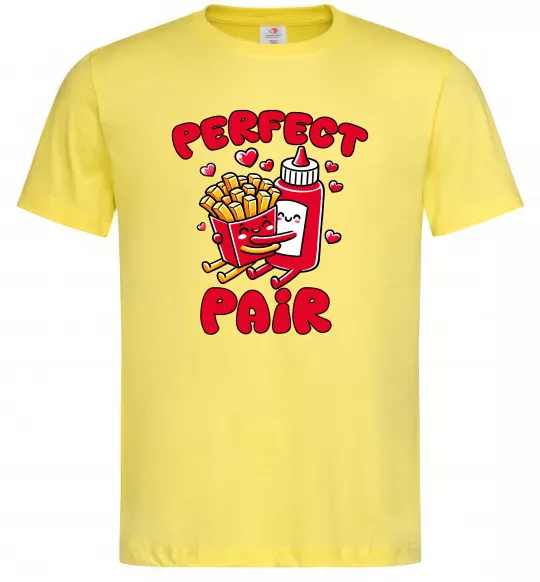 Мужская футболка Картопля з кетчупом Лимонный фото