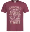 Чоловіча футболка Fishing day, колір - бордовий, розмір - S Бордовий Чоловіча футболка Fishing day, колір - бордовий, розмір - S Бордовий фото