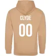 Мужская толстовка (худи) Clyde на спині Песочный фото