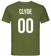 Чоловіча футболка Clyde на спині Оливковий Чоловіча футболка Clyde на спині Оливковий фото
