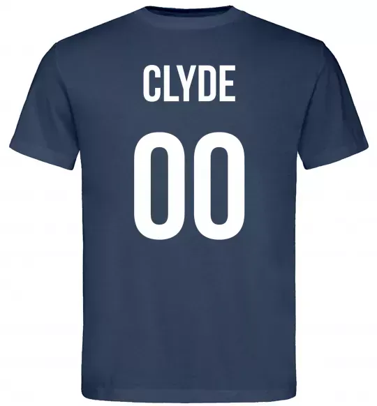 Чоловіча футболка Clyde на спині Темно-синій фото