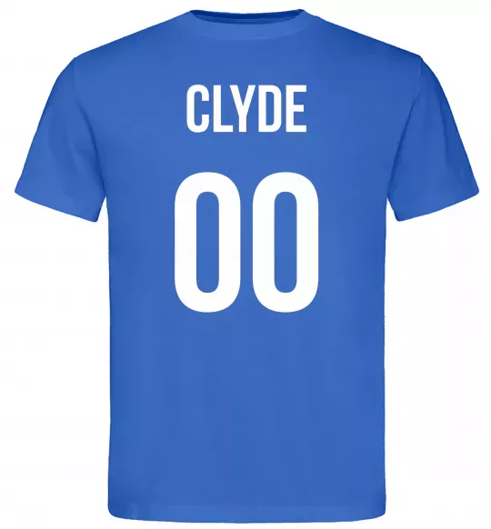 Чоловіча футболка Clyde на спині Яскраво-синій фото
