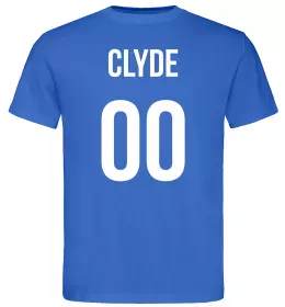 Мужская футболка Clyde на спині Ярко-синий фото