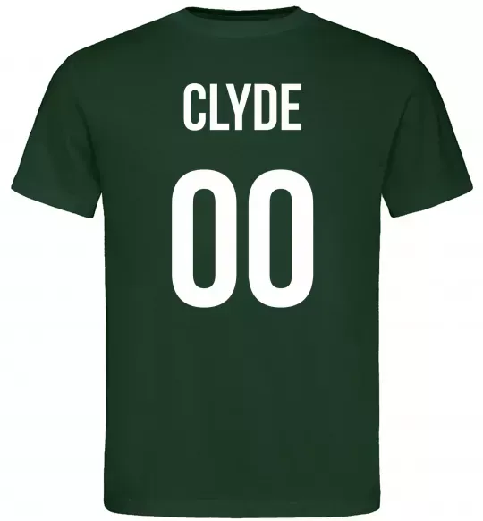 Чоловіча футболка Clyde на спині Темно-зелений фото