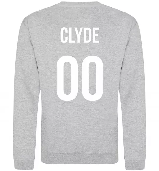 Світшот Clyde на спині Сірий меланж фото