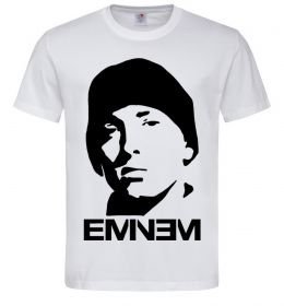 Мужская футболка Eminem face, колір - білий, розмір - ХL