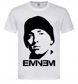 Чоловіча футболка Eminem face, колір - білий, розмір - ХL Білий фото