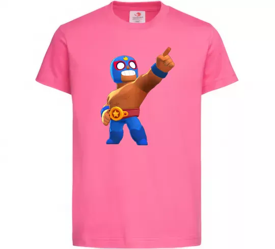 Детская футболка Brawl Stars El Primo, колір - рожевий, вік - 5-6 років Ярко-розовый фото