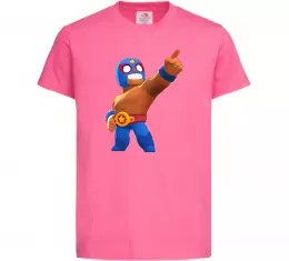 Дитяча футболка Brawl Stars El Primo, колір - рожевий, вік - 5-6 років Яскраво-рожевий фото