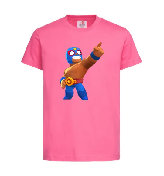 Детская футболка Brawl Stars El Primo, колір - рожевий, вік - 5-6 років Ярко-розовый фото