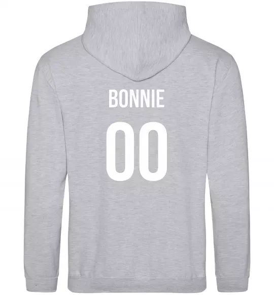 Жіноча толстовка (худі) Bonnie на спині Сірий меланж фото