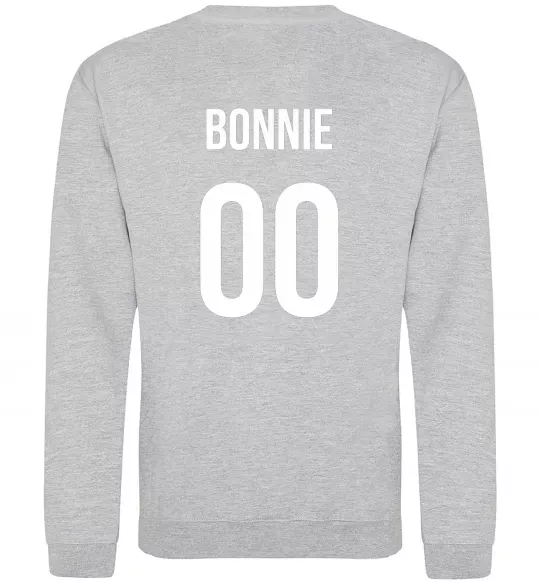 Світшот Bonnie на спині Сірий меланж фото