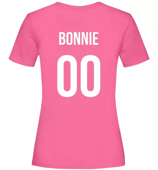 Женская футболка Bonnie на спині Ярко-розовый фото