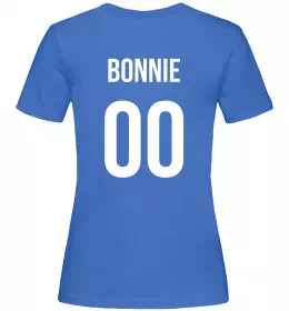 Женская футболка Bonnie на спині Ярко-синий фото