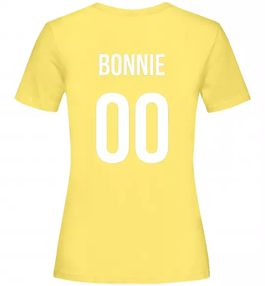 Женская футболка Bonnie на спині Лимонный фото