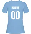 Женская футболка Bonnie на спині Голубой Женская футболка Bonnie на спині Голубой фото