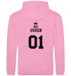 Женская толстовка (худи) His queen на спині Розовый фото