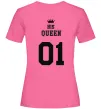 Жіноча футболка His queen на спині Яскраво-рожевий Жіноча футболка His queen на спині Яскраво-рожевий фото