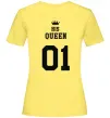 Жіноча футболка His queen на спині Лимонний Жіноча футболка His queen на спині Лимонний фото