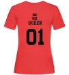 Жіноча футболка His queen на спині Червоний Жіноча футболка His queen на спині Червоний фото