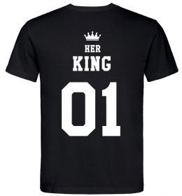 Чоловіча футболка Her king на спині
