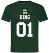 Мужская футболка Her king на спині Темно-зеленый фото