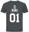 Мужская футболка Her king на спині Графит фото