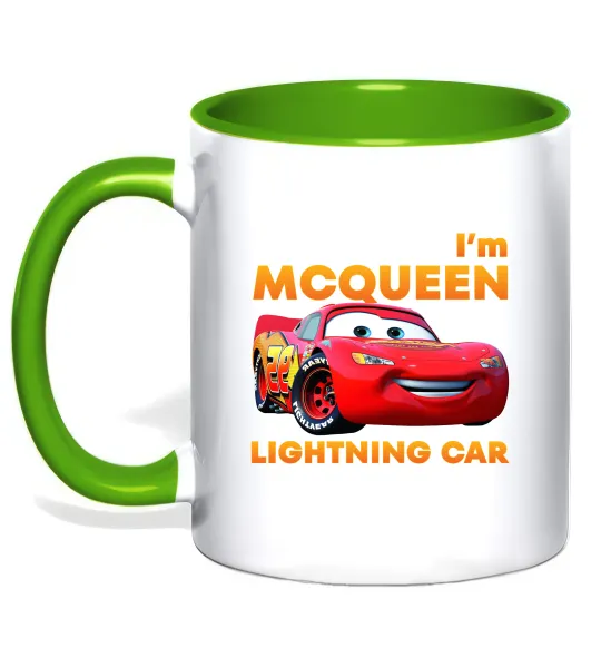 Чашка с цветной ручкой Макквін Лаймовый фото