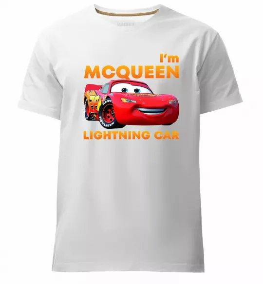 Мужская премиум футболка Макквін Белый фото