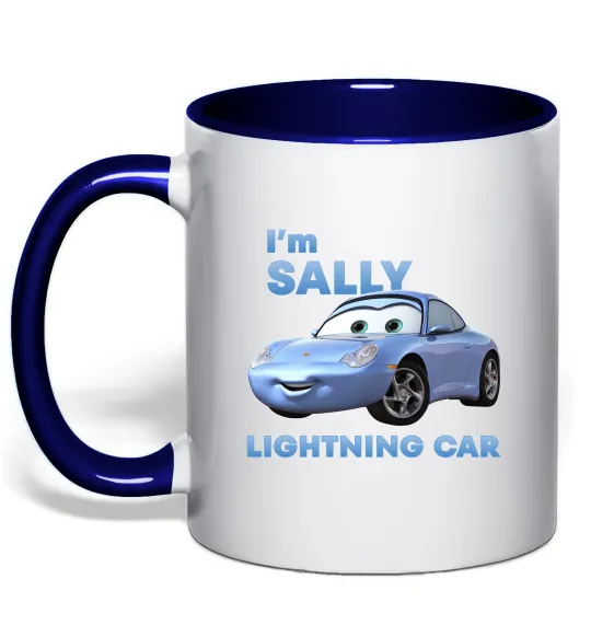 Чашка с цветной ручкой Саллі Глубокий темно-синий фото