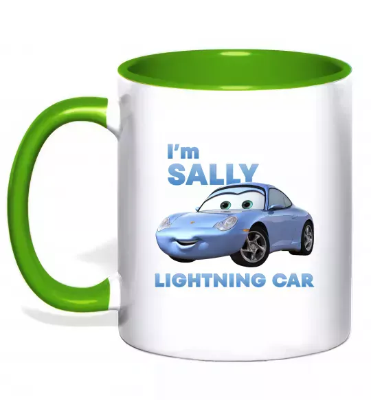 Чашка с цветной ручкой Саллі Зеленый фото