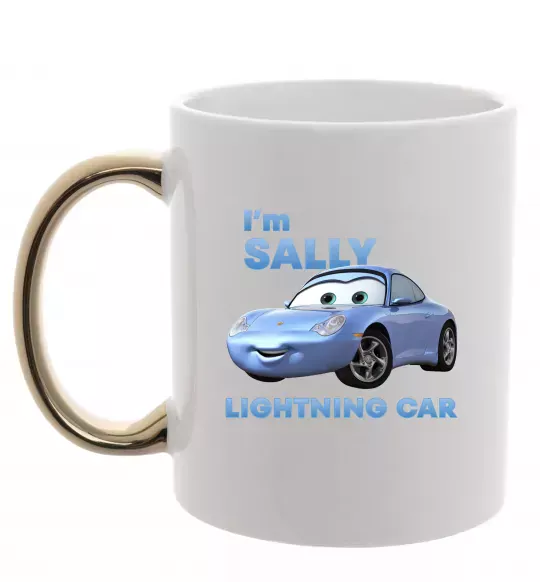 Чашка с цветной ручкой Саллі Золото фото